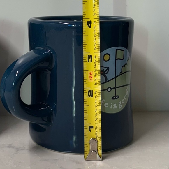 Life Is Good Navy Ceramic Mug with Golf Design - Picture 5 of 9